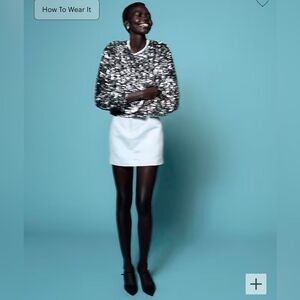 J. Crew Women's Belted Mini Skirt in Duchesse Satin Ivory Size 8 NWT #CF745